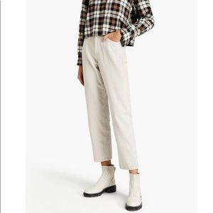 White corduroy pants—brand new with tag